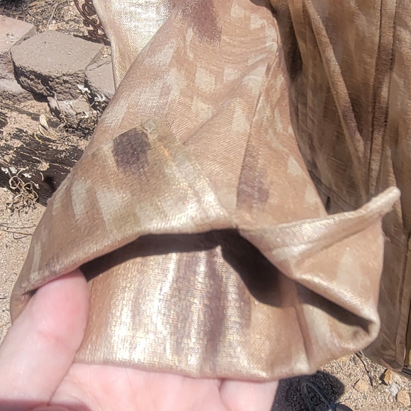 Chico's Sleek Modern Gold Jacket - Picture 4 of 5